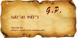 Gödl Pál névjegykártya